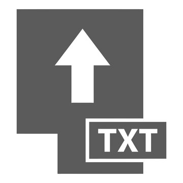 Grey arrow pointing up symbol with TXT text box