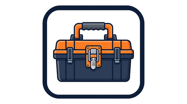 Construction Toolbox Vector Illustration with Professional Hand Tools