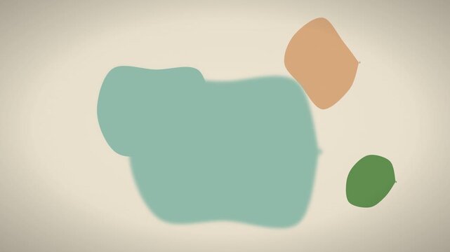 Minimalist Abstract Organic Blobs Morphing Background with Copy Space