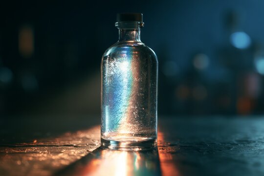 Elegant Spirits Bottle With Holographic Label