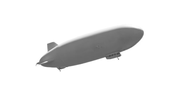 Gray Airship Isolated on a transparent background