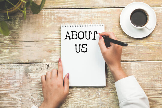About Us Service Contact Information Concept