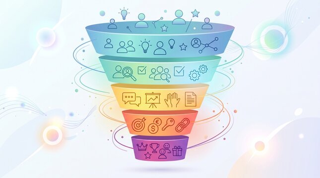 Sales Marketing Funnel Pipeline Business Infographic