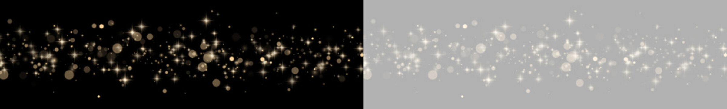 Shimmering gold particles create a magical explosion. Bright glitter stars add radiant detail. Luxury PNG sparkle effect for holiday artwork.

