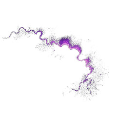 Fototapeta premium Abstract purple glitter wave on black background