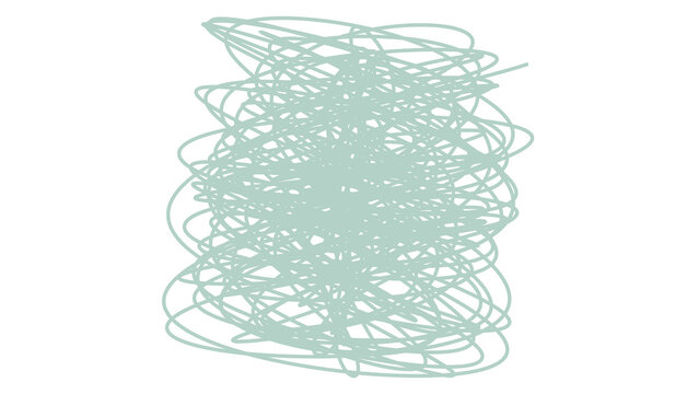 Abstract scribble art illustration featuring dense loops and tangled lines on a solid dark surface