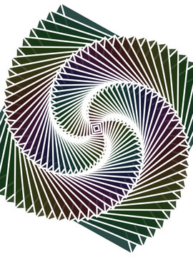Dark moody geometric square spiral tunnel with deep tones and a hypnotic rotating optical effect