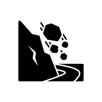 Mountain Rockslide Hazard Icon