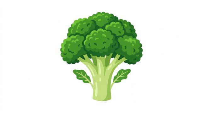 Green broccoli vegetable vector cartoon illustration isolated on white background, healthy fresh food, cooking ingredient, diet.