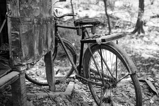 Old vintage style Indian bicycle.