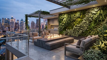 Fototapeta premium Modern Balcony Design With Vertical