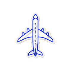 Naklejka premium Scrapbook Airplane Cutout