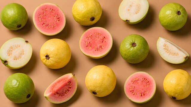Guava Fruit Flat Lay