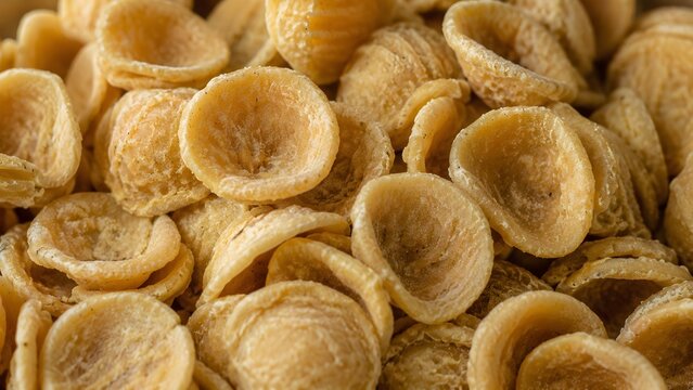 Orecchiette Pasta Closeup Background