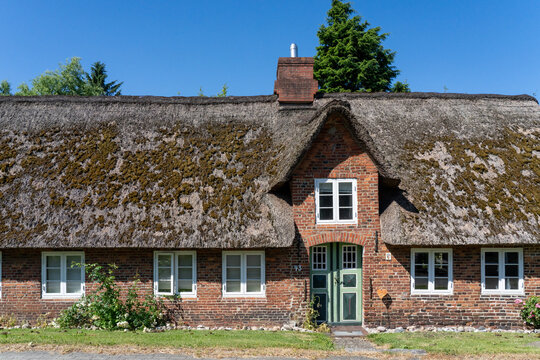 Thatched house in Nordfriesland, Schleswig-Holstein