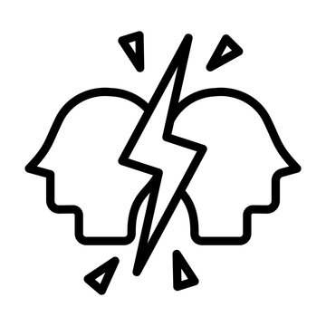 Breakdown Icon - Black Outline