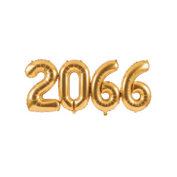 Gold foil balloons number 2066