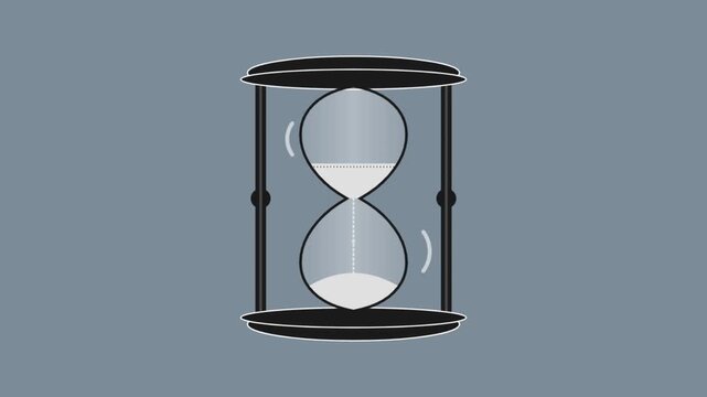 Minimalist Hourglass Icon Representing Passage of Time and Deadline Management