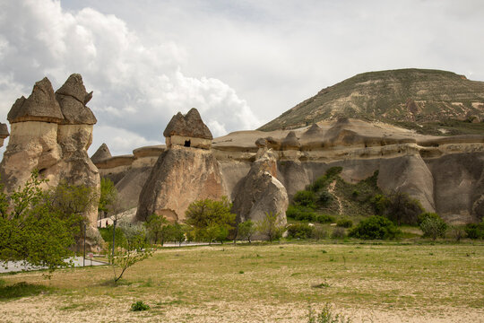 panoramic view of Cappadocia's landmark, the Valley of Love.