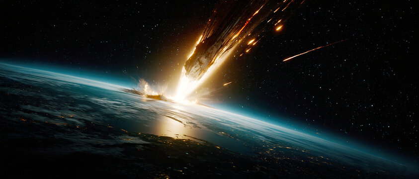 Asteroid Impact on Earth from Space &ndash; AI Generative