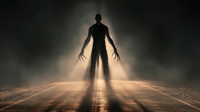 Monstrous Shadow Cast Across Country Road