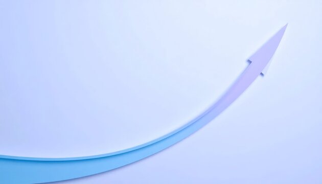 Blue upward curved arrow indicating growth trend.
