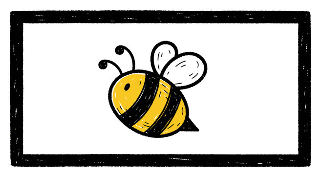 flying bee cartoon illustration