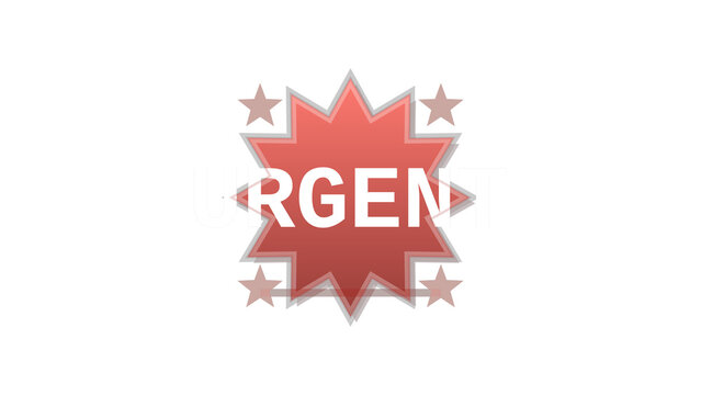 Red UNREAD badge with notification number count. Alert counter unread messages UI element isolated as a PNG.