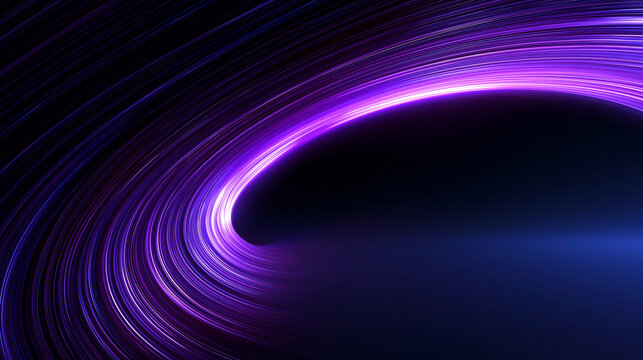 Abstract Glowing Purple Digital Data Wave Background