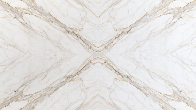 White Marble Slab Texture with Symmetrical Bookmatched Veining