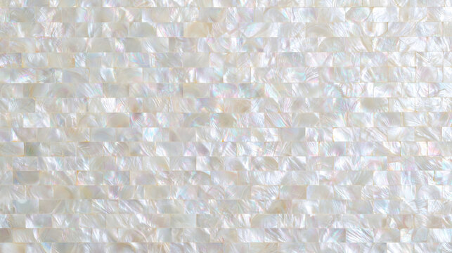 Mother of Pearl Iridescent Mosaic Tile Texture Background