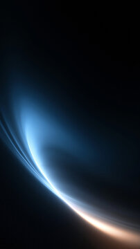 Abstract Blue Light Wave on Dark Background