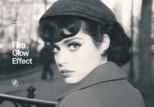 Film Glow Photo Effect For Poster And Social Media Design