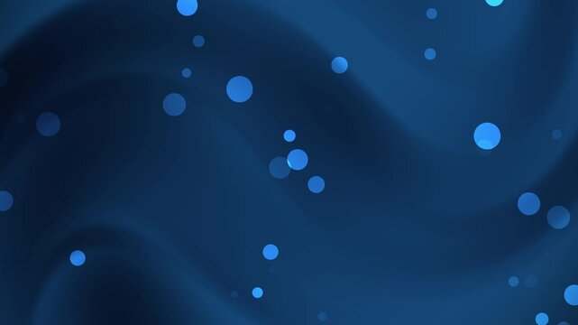 Abstract dark blue gradient background with bright circular light dots and soft wavy texture. Suitable for modern designs, backgrounds, and digital art projects.