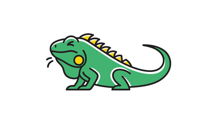 Fototapeta premium happy green cartoon dinosaur