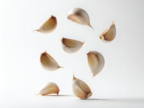 Elegant floating cardamom pods in mid-air