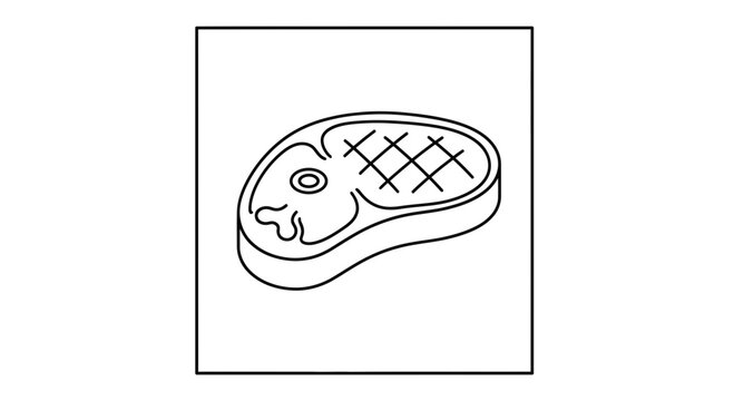 grilled steak illustration