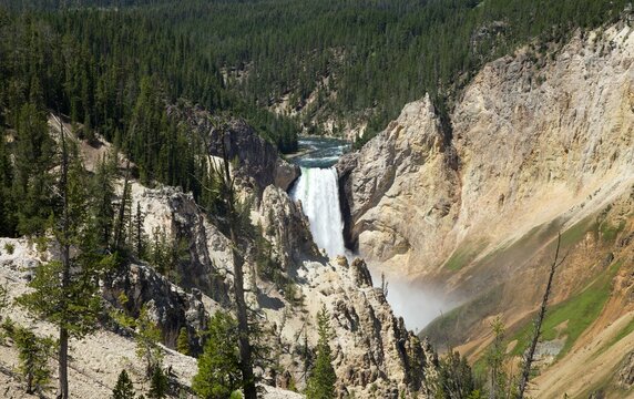 Cascade dans le canyon de Yellowstone - USA