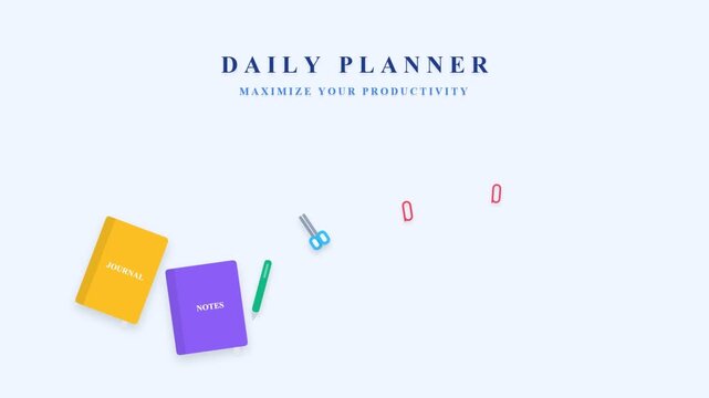 Daily planner stationery and office supplies for productivity and organization