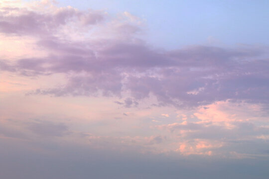 calm evening sky with clouds