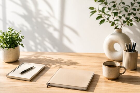 notebook on a table