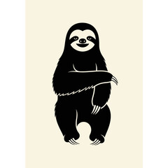 Obraz premium Sloth standing with long claws