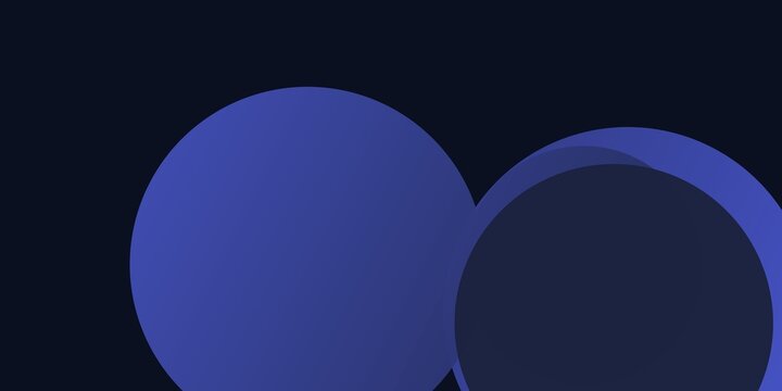 Two overlapping blue circles on dark background