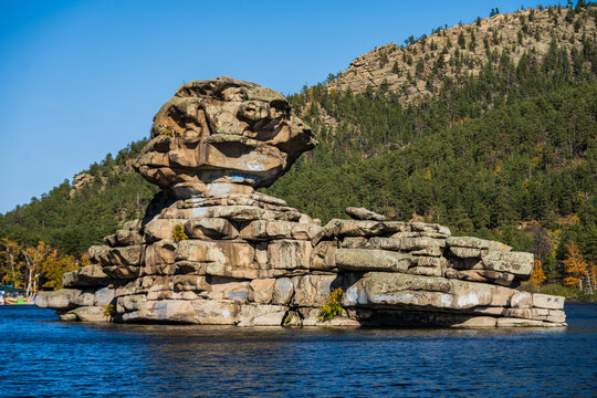 Rock formation in Burabay National Park