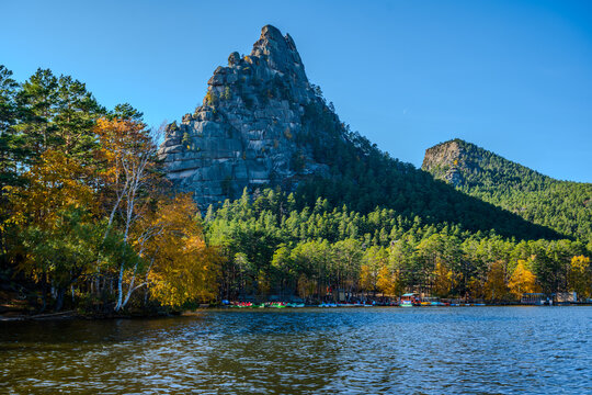 Rocky peak in Burabay National Park