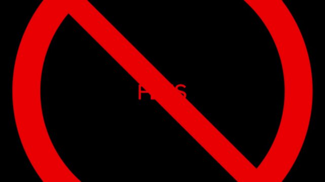 Red prohibition sign with the word Fees with alpha channel. fees forbidden