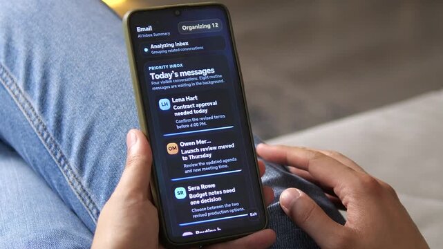 AI-powered inbox analyzes new emails, detects urgent messages and prioritizes tasks, reflecting the rise of intelligent productivity tools for modern digital work.