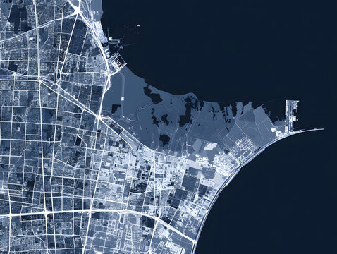 Map of Jeddah, Saudi Arabia &mdash; urban version