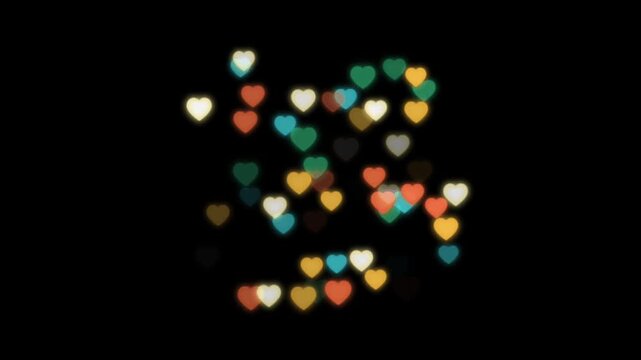 Lovely hearts animation video background