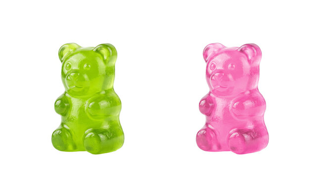 Gummy Bear Confectionery Treat Green gummy bear isolated PNG on transparent background sweet candy treat for kids and adults alike delicious confectionery for parties and celebrations 